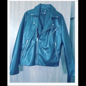 H&M men’s leather Jacket black